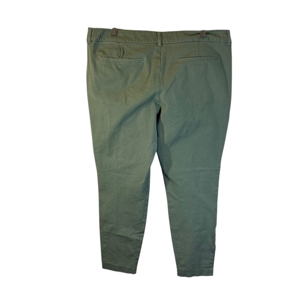 Old Navy Pixie Mid Rise Skinny Pants Plus Size 18 Sage Green Pockets Stretch - Picture 2 of 6